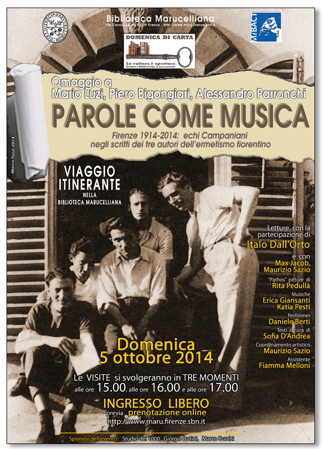 Locandina DOMENICA DI CARTA 2014 - PAROLE COME MUSICA