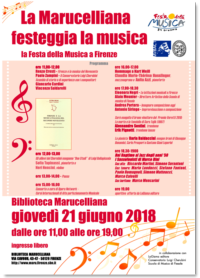 La Marucelliana festeggia la musica - FDM_2018 a Firenze