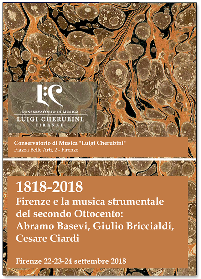 Locandina GIORNATE EUROPEE DEL PATRIMONIO 2018 - Convegno «1818-2018 - Firenze e la musica strumentale del secondo Ottocento: Abramo Basevi, Giulio Briccialdi,Cesare Ciardi»